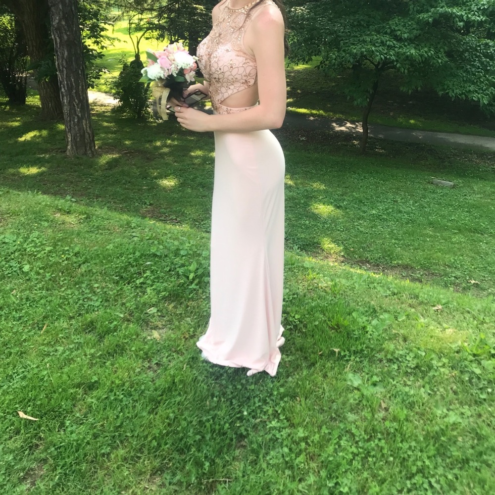 Light pink prom dress